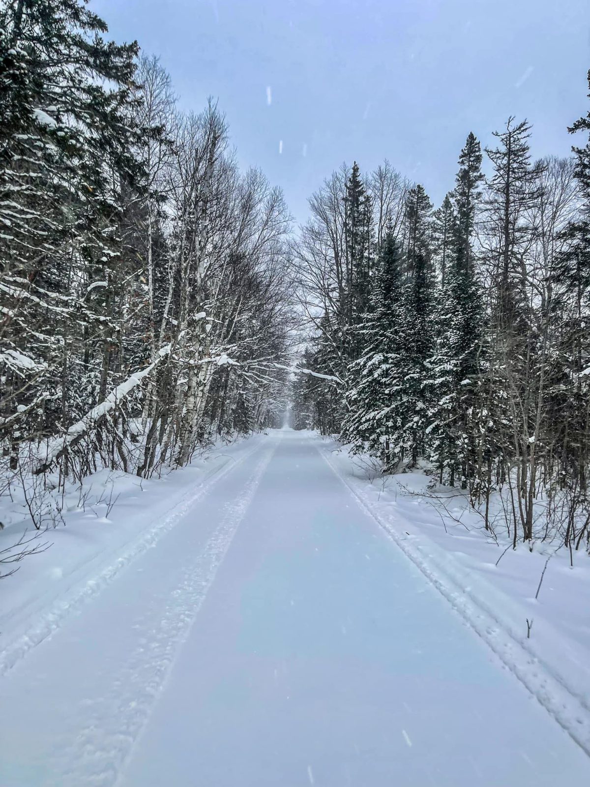 Keweenaw Peninsula snowmobile riding area