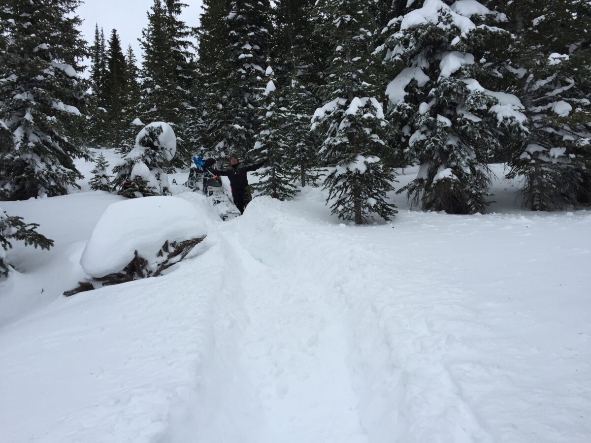 Vail Pass snowmobile riding area