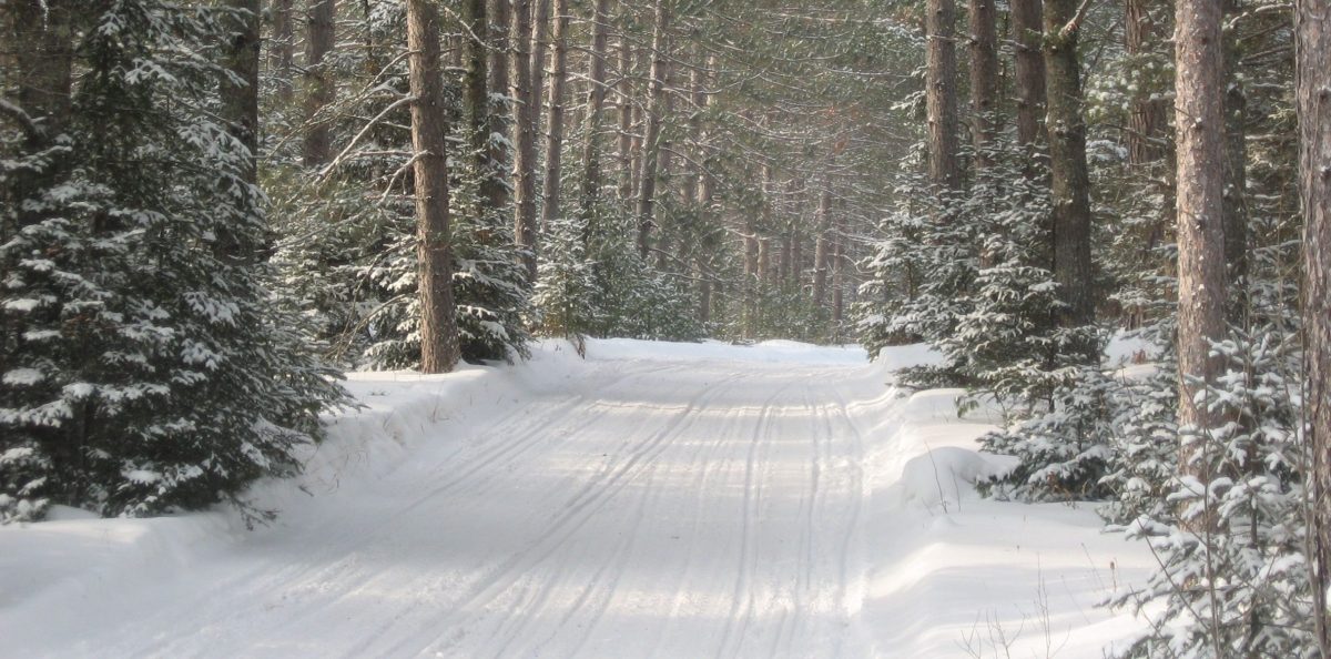 Boulder Junction snowmobile riding area