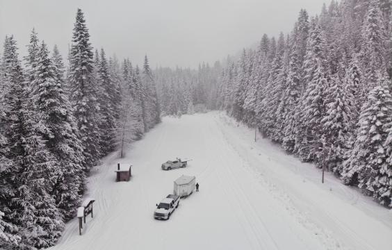 Kings Lake snowmobile riding area