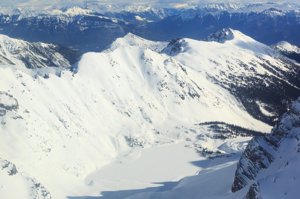Golden snowmobile riding area