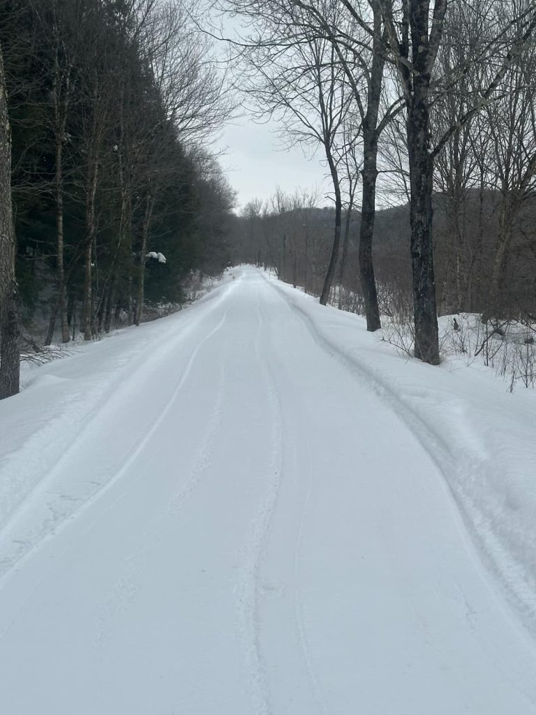 Mansfield State Forest snowmobile riding area