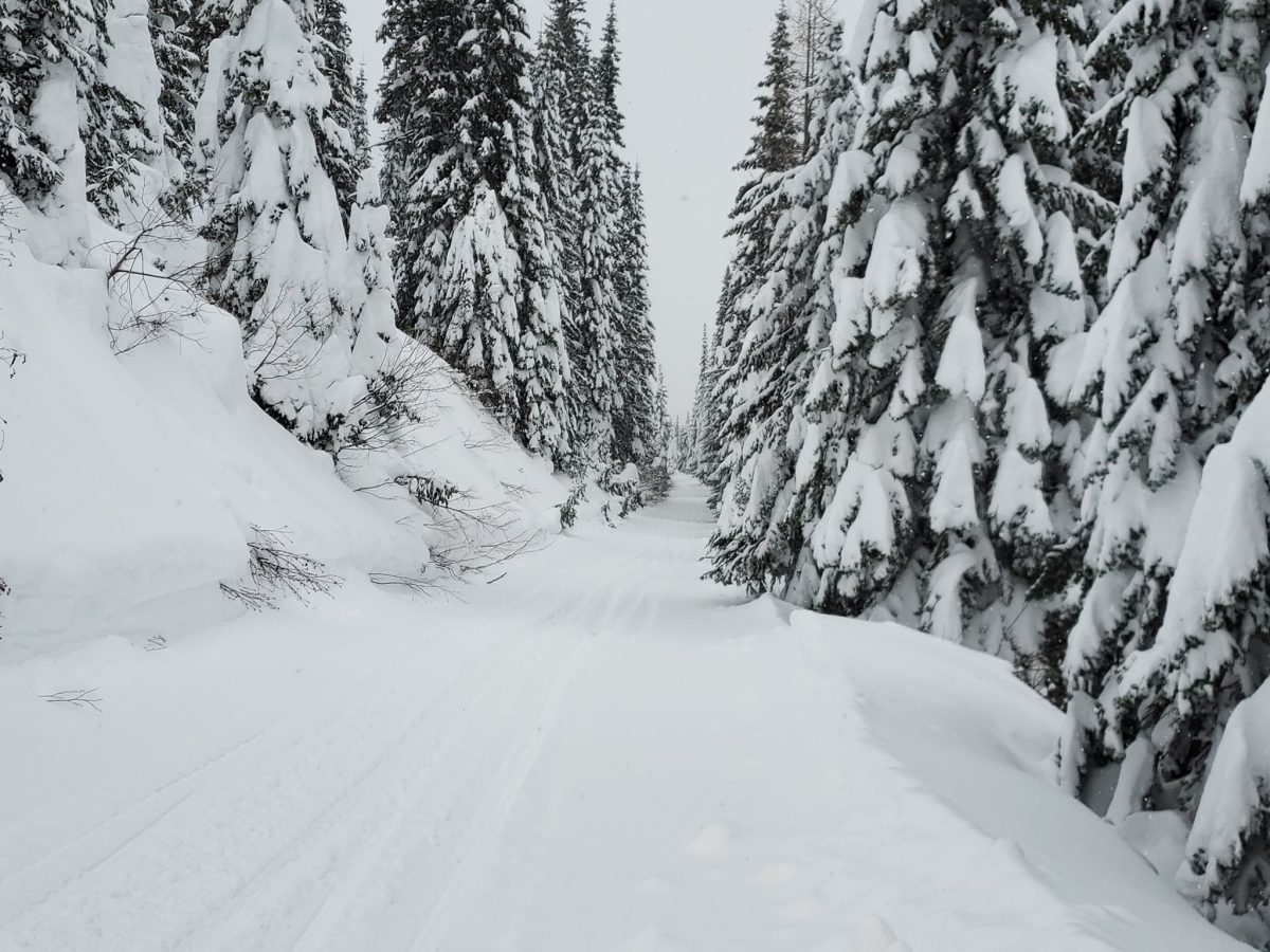 Touchet Corral snowmobile riding area
