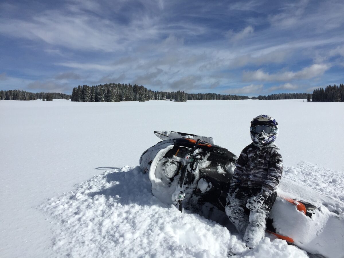 Grand Mesa snowmobile riding area