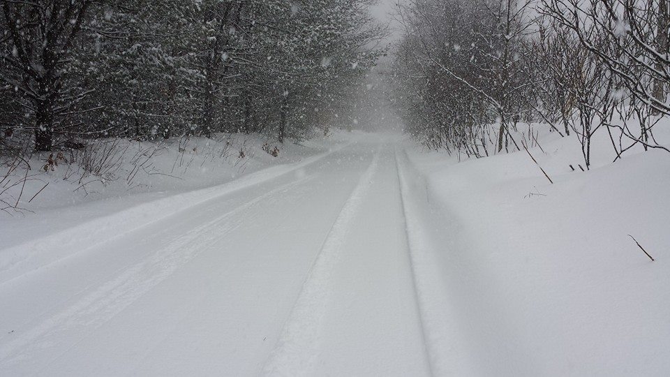 Lakes snowmobile riding area
