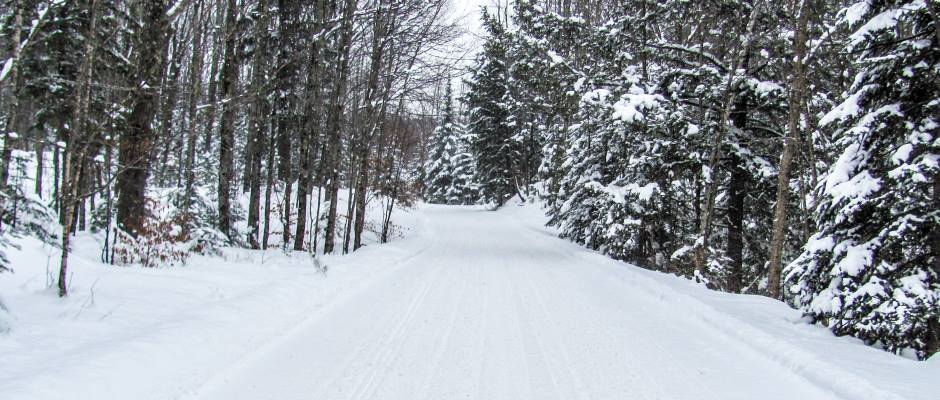 Three Lakes snowmobile riding area